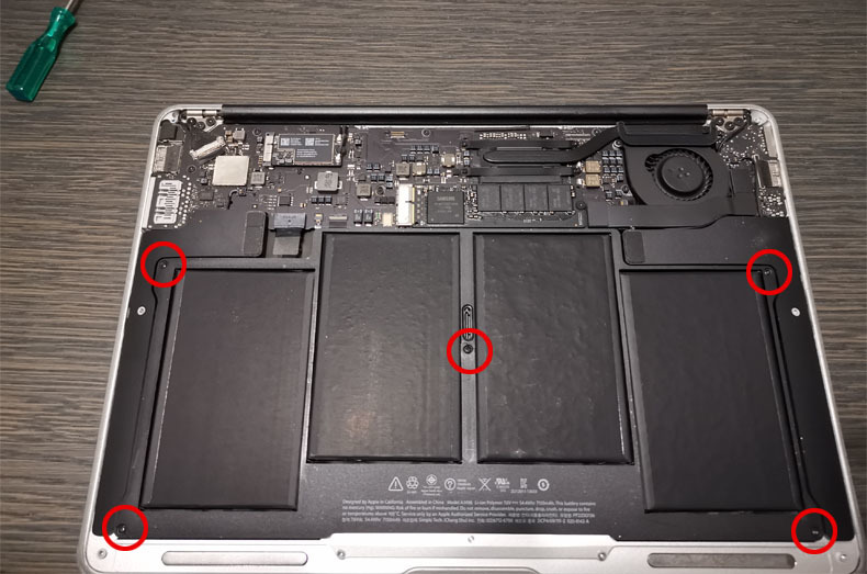 batería macbook air separada