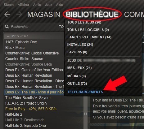 Administrar descargas de Steam 1