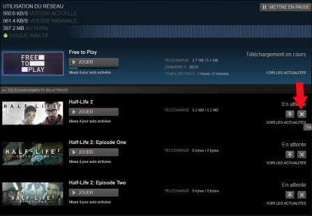 Administrar descargas de Steam 4