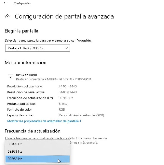 Cómo cambiar la frecuencia de actualización de su monitor en Windows 33