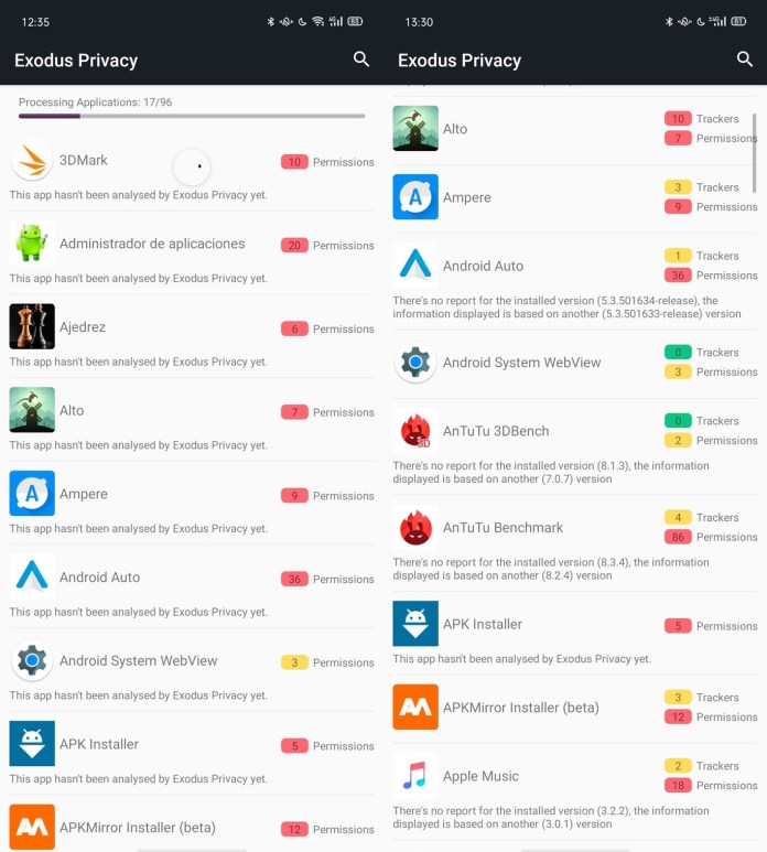 Exodus Privacidad Privacidad Aplicaciones Android