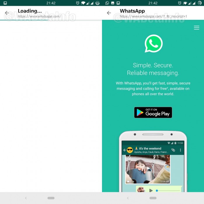 WhatsApp prueba la navegacion en la aplicacion y la busqueda