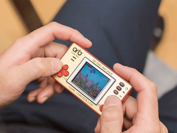 Miniconsola de bolsillo con juegos retro-regalos originales