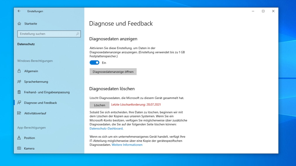 Consulte Diagnósticos de Windows 10: Cómo analizar la telemetría La aplicación Configuración es un centro clave en torno a los diagnósticos. Aquí puede configurar la medida en que Windows los recopila y permite que se evalúen. La acumulación de información también se puede eliminar. 