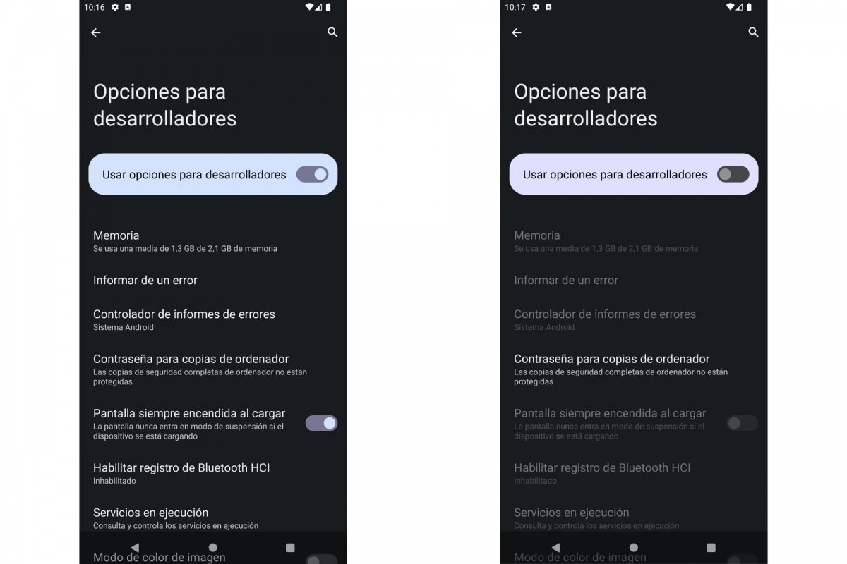 Cómo usar las Opciones de Desarrollador para cambiar las animaciones