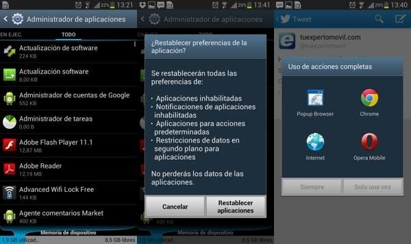Comprobar el nombre del paquete predeterminado de Android