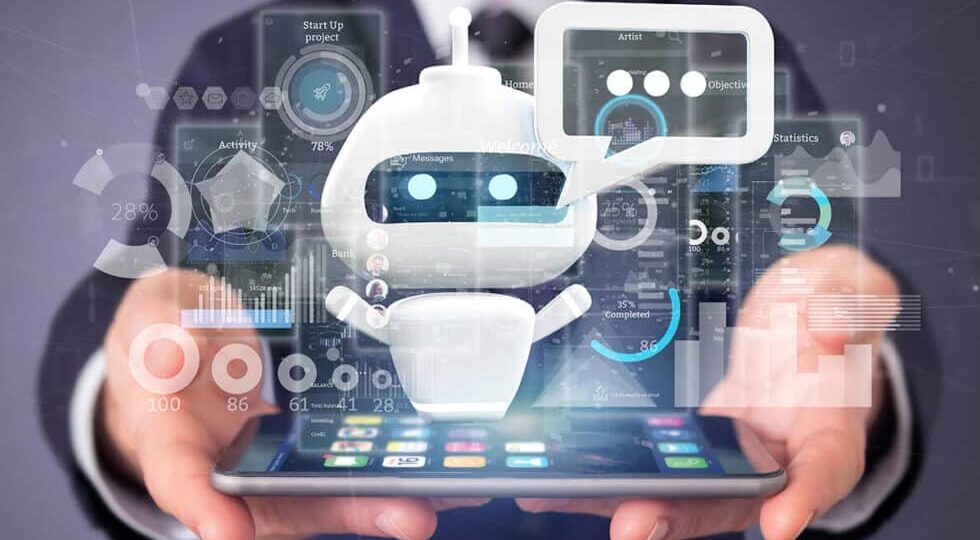 Inteligencia artificial aplicada a asistentes virtuales muñeco